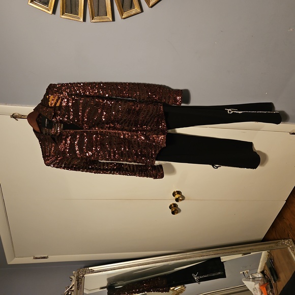 Cinq a Sept - Black Rhinestone Bow Kalli Pants - Picture 9 of 10